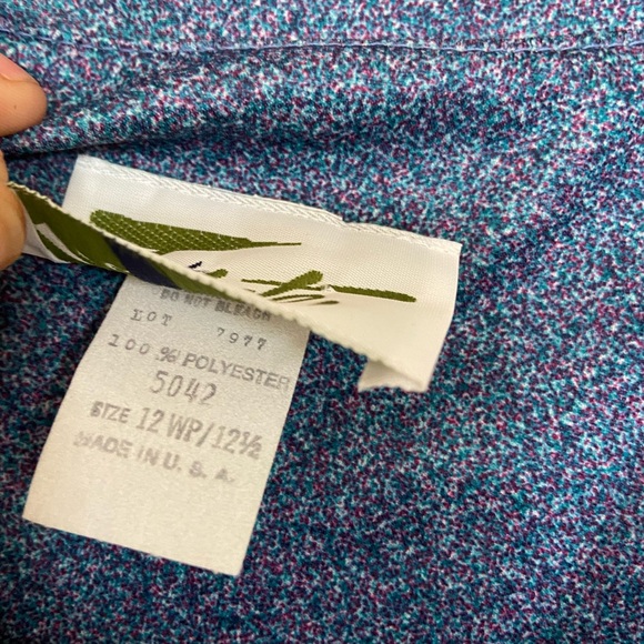 Vintage 70s Retro Blue Dagger Collar Zip Tribute Dress - Picture 5 of 6